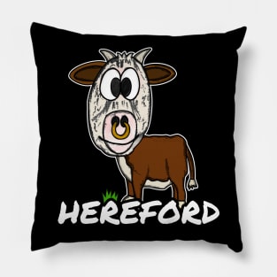 Hereford Cattle Livestock Farmer Texas Herefordshire Funny Pillow