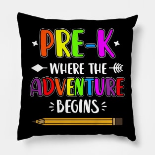 Pre-K Where The Adventure Begins Pillow