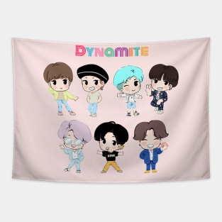 BTS DYNAMITE CHIBI Tapestry