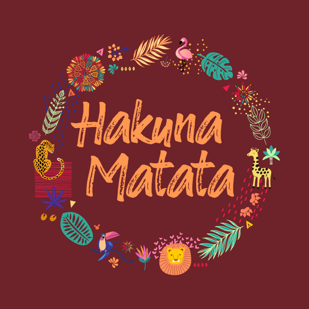 Hakuna Matata (for dark fabrics) by 5571 designs