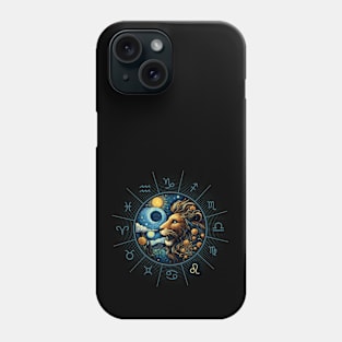 ZODIAC Leo - Astrological LEO - LEO - ZODIAC sign - Van Gogh style - 12 Phone Case