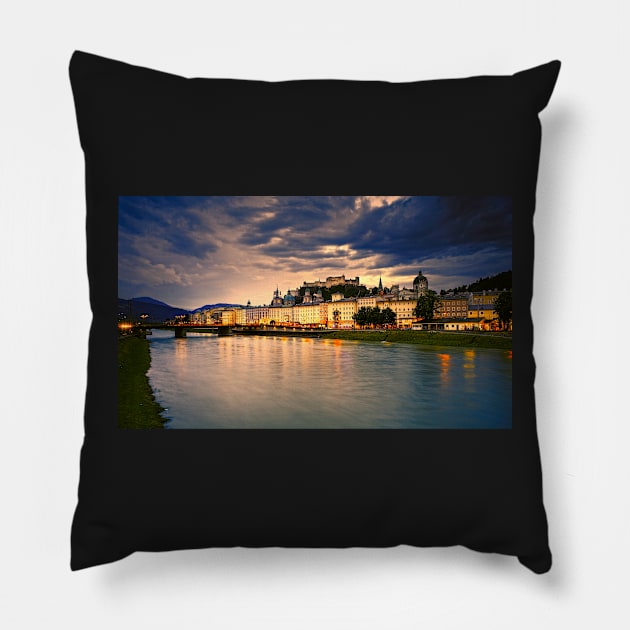 Salzburg sunset Pillow by dags