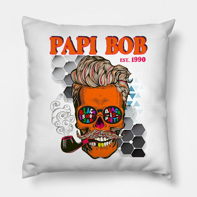 Papi bob vintage Pillow by 