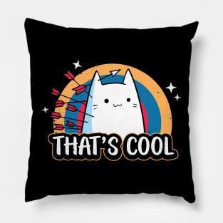 That's Cool - cute cartoony cat Pillow