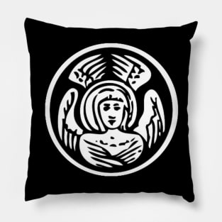 Divine Man St Matthew - black bkg Pillow