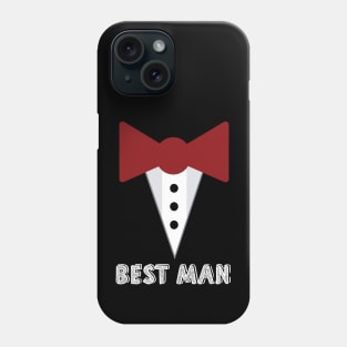 Best man wedding party t shirt mock tuxedo Phone Case