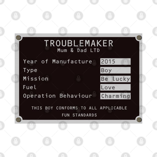 Troublemaker 2015 Boy Son by Nomad Design Corporation