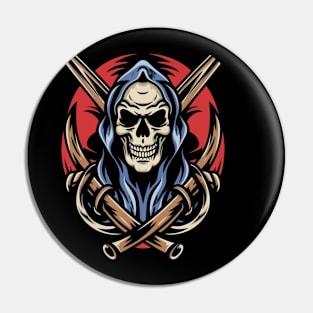 Grim Reaper tattoo art Pin