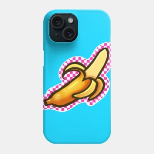 Pink Checkerboard Banana Phone Case