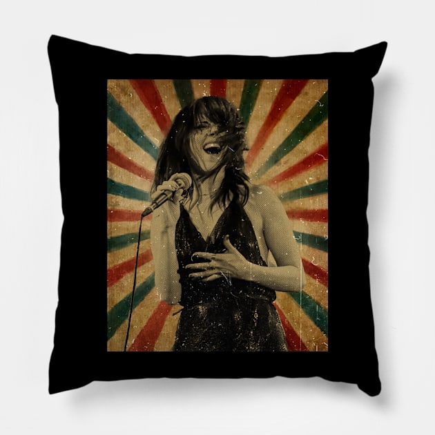 Imelda may - Photo Vintage Retro Look Fan Design Pillow by Janji Joni