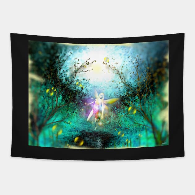 Lost Forest Fairy Tapestry by danieljanda