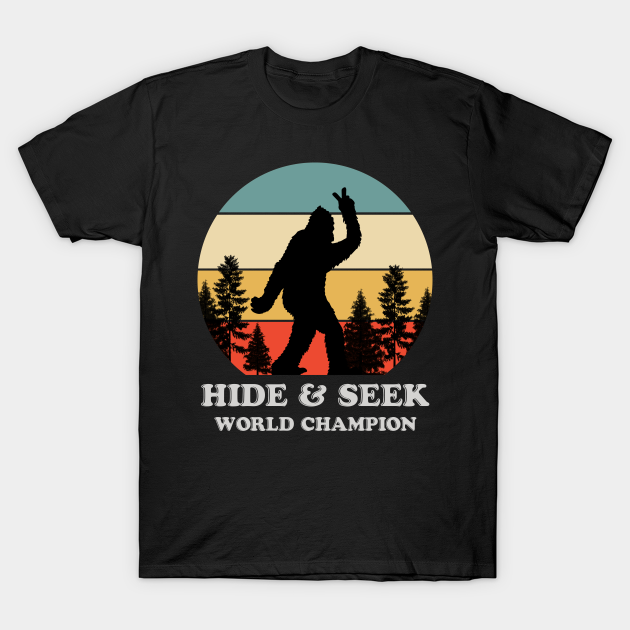 Retro Bigfoot Hide & Seek World Champion - Big Foot - T-Shirt