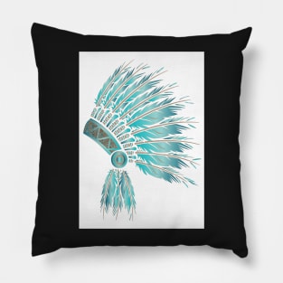 Headdress dream teal Pillow