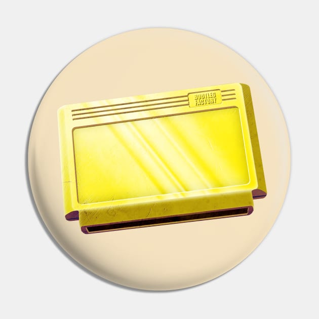 Retro Cartridge Yellow Pin by Bootleg Factory