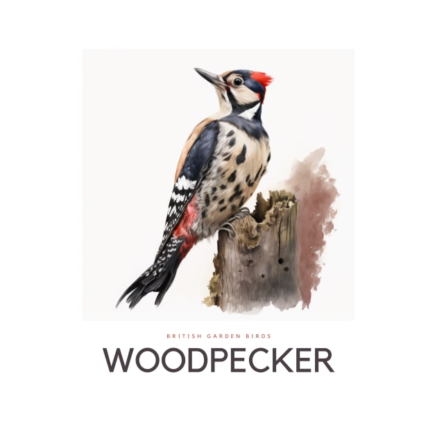 British Garden Birds: Woodpecker by andreipopescu