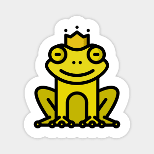 Frog Toad King Crown Yellow Magnet