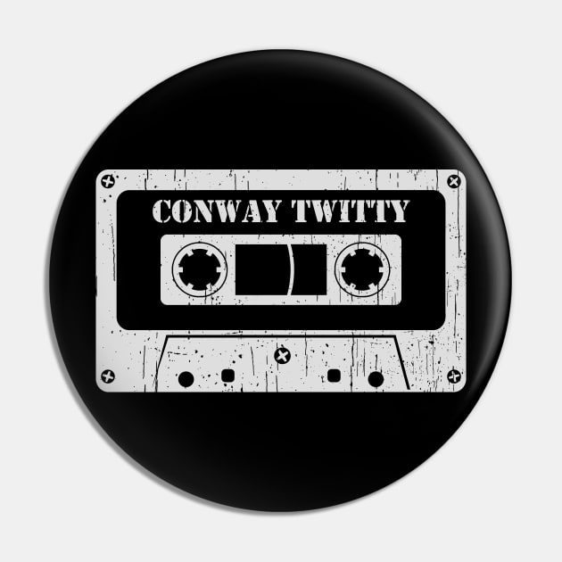 Conway Twitty - Vintage Cassette White Pin by FeelgoodShirt