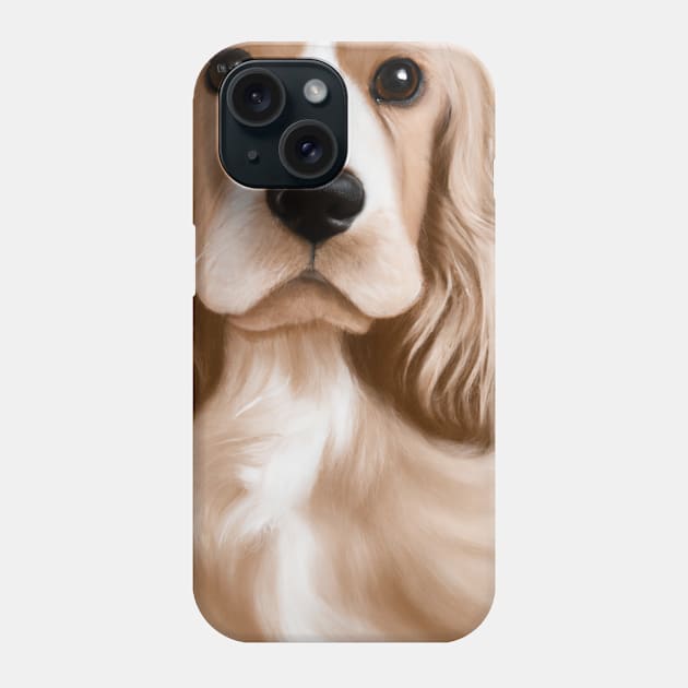 Cute English Cocker Spaniel Drawing Phone Case by Play Zoo