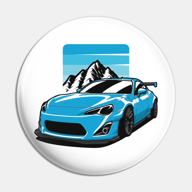 Tuned Blue GT86 Widebody Mountains Pin by KaroCars