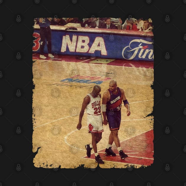 Charles Barkley and Michael Jordan, 1993 NBA Finals by Wendyshopart