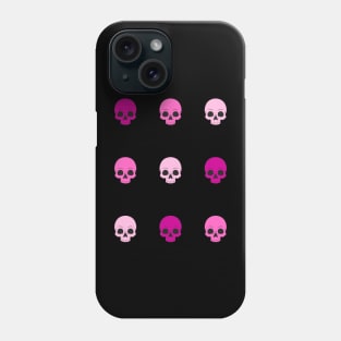 50 shades of pink skulls Phone Case