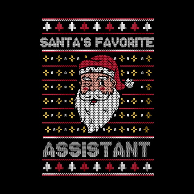 Santa's Favorite Assistant // Funny Ugly Christmas Sweater // Assistant Holiday Xmas by Now Boarding