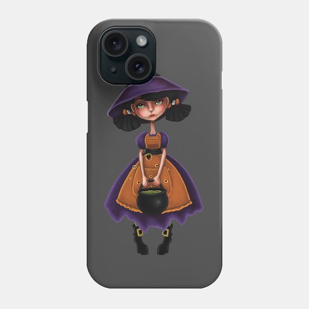 Lil Witch's Cauldron Halloween Phone Case by thewickedmrshicks