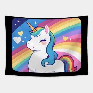 Unicorn Rainbow 04 Tapestry