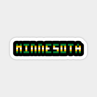 Pixel Hockey State Minnesota 1993 Retro Magnet