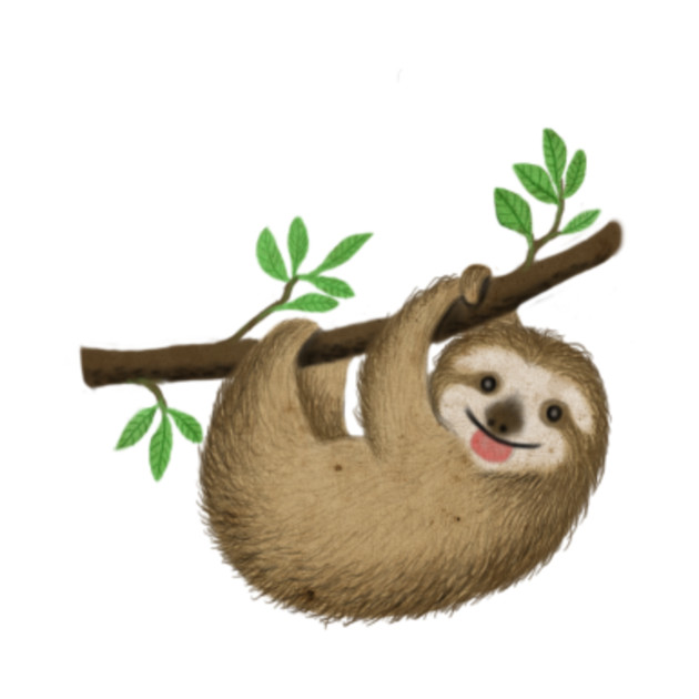 cute funny sloth hanging sloth art sloth kids t shirt teepublic
