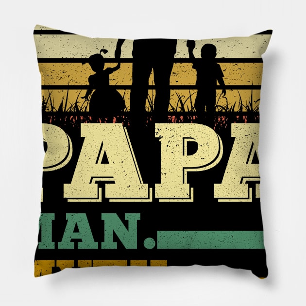 Papa Man Myth Legend Father's Day Gifts Pillow by nicolinaberenice16954