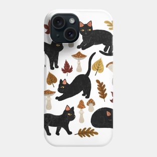 autumn cat magic Phone Case