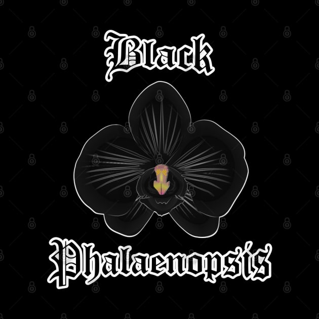 Black Phalaenopsis flower – Gothic orchid flower by IrvinGoth Garden