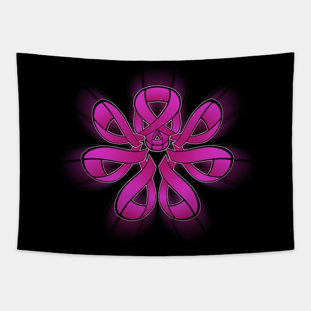 Breast Cancer Ribbon HYDRA Symbol Tapestry by Veraukoion