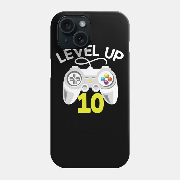 Level Up 10 Unlocked Gift 10th Birthday Gift Phone Case by mommyshirts