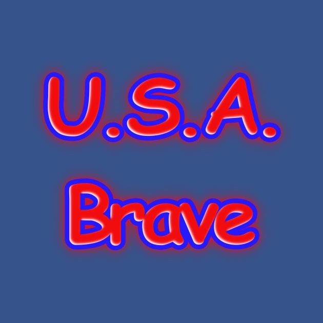 U.S.A. Brave Red White Blue Patriotic by Creative Creation