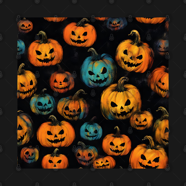 Pumpkin Heads Halloween pattern by Ravenglow
