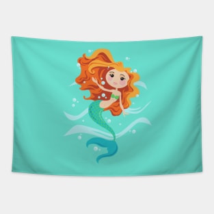 Mermaid Swimming Tapestry