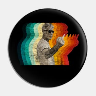 Anthony Bourdain Retro Vintage Fade Pin