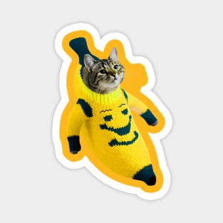 Naughty Banana Cat Magnet