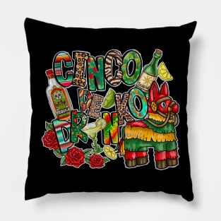 Mexico Wine Tequila Margarita Drink Cinco De Drinko Drinking Pillow