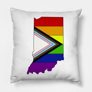 Progress pride flag - Indiana Pillow