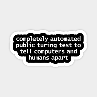 Captcha Definition Typography White Text Magnet