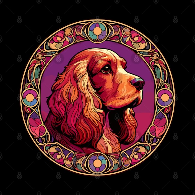 Cocker Spaniel Dog  - Art Nouveau Inspired Design by RCDBerlin