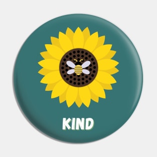 Yellow Bee Yellow Sunflower Gift Pin