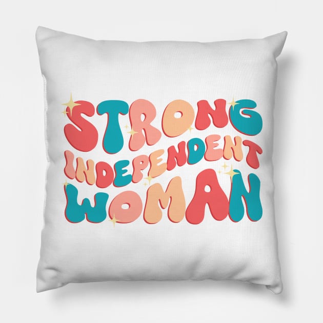 Strong Independent Woman Pillow by Ahlam Artist