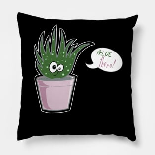 Aloe there  kawaii succulent Pillow