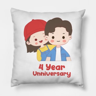 4 year anniversary Pillow