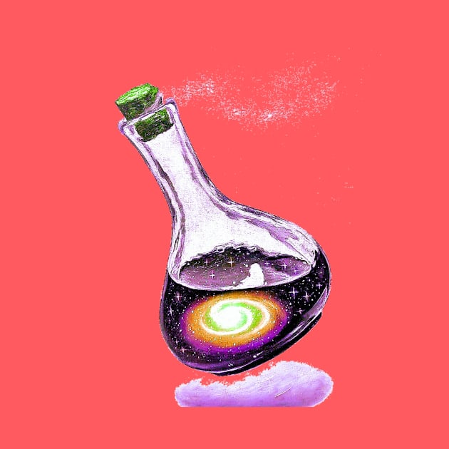 Space galaxy potion bottle by LukjanovArt