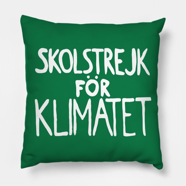 Skolstrejk för Klimatet - School Strike for Climate Pillow by InformationRetrieval